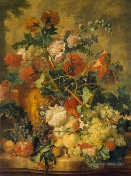 Fleurs et fruits Jan van Huysum Peinture à l'huile